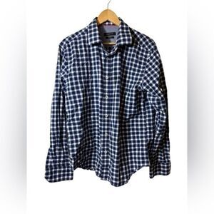 BUGATCHI button down shirt large shaped fit